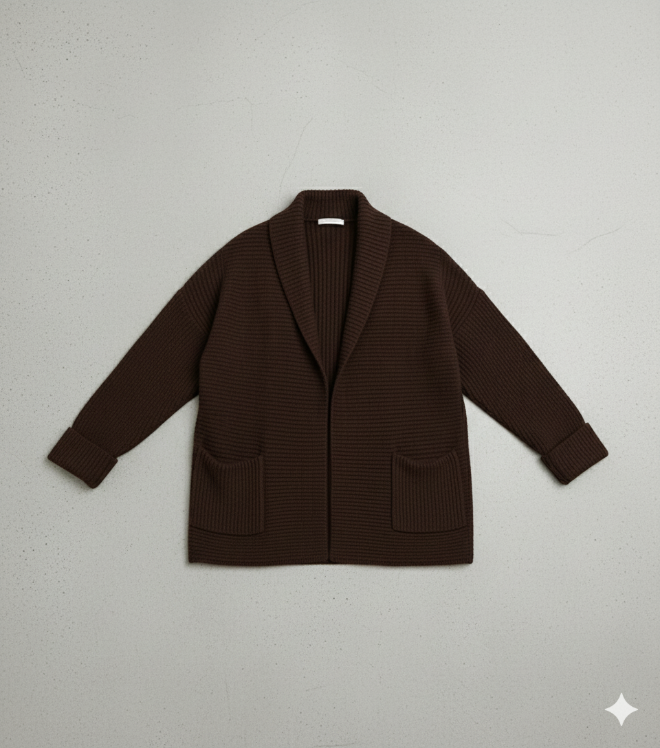 Damen Strickjacke mit Reverskragen | Warm & Lässig Winter