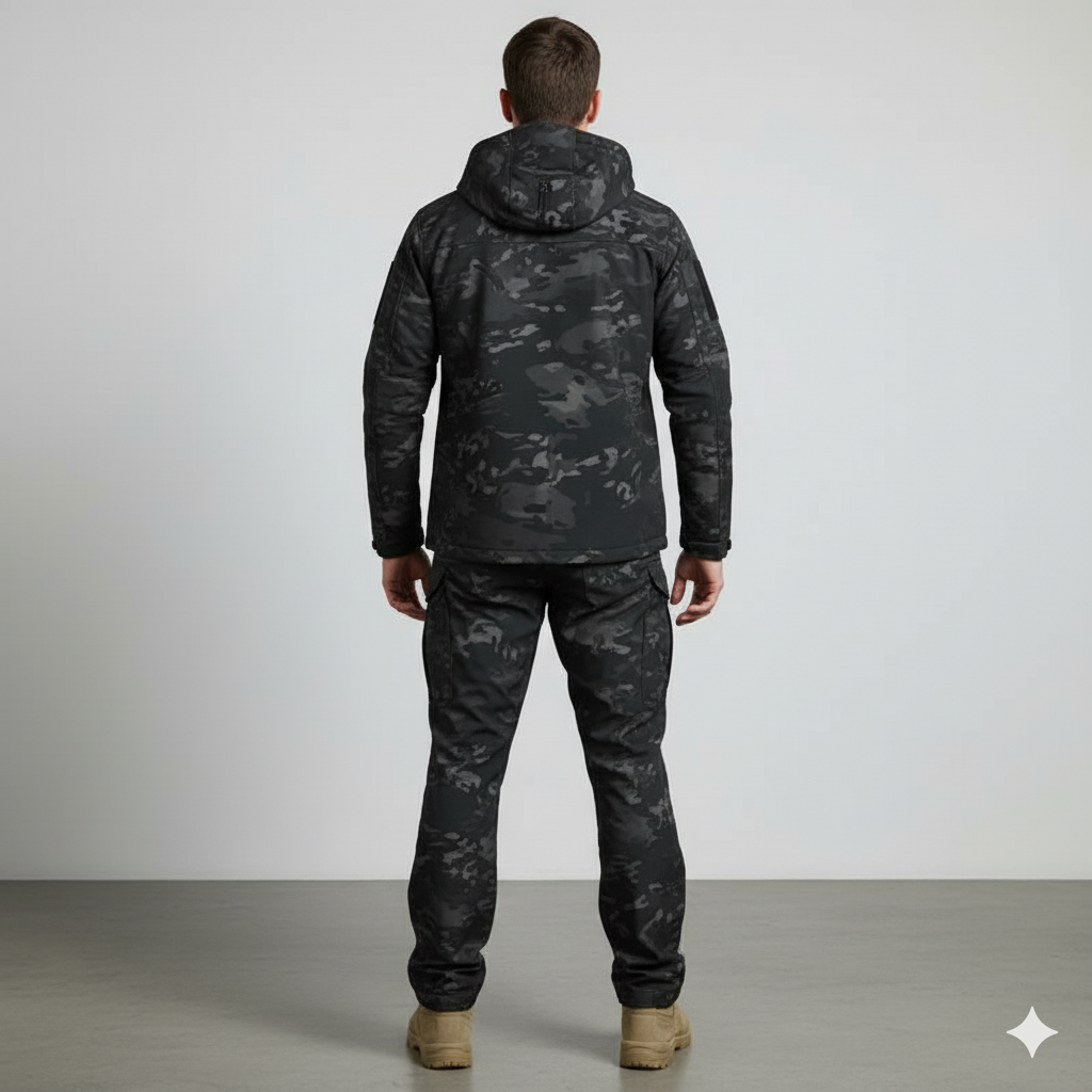Herren Outdoor Taktikanzug mit Kapuze | Wasserabweisend & Winter