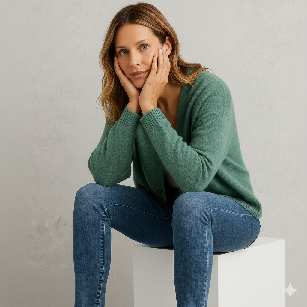 Damen Strickjacke mit V-Ausschnitt | Herbst & Übergang