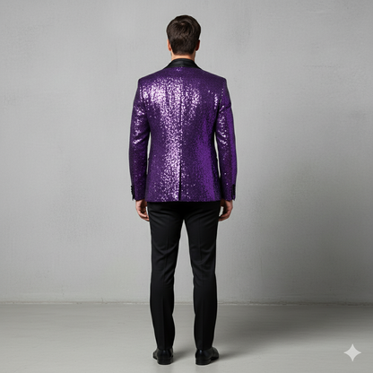 Herren Sakko mit Pailletten | Festlich & Elegant | Slim Fit