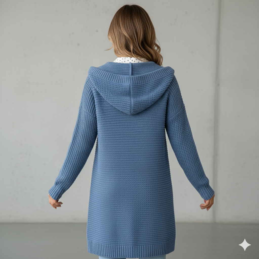 Damen Strickjacke mit Kapuze | Locker & Warm für Herbst Winter