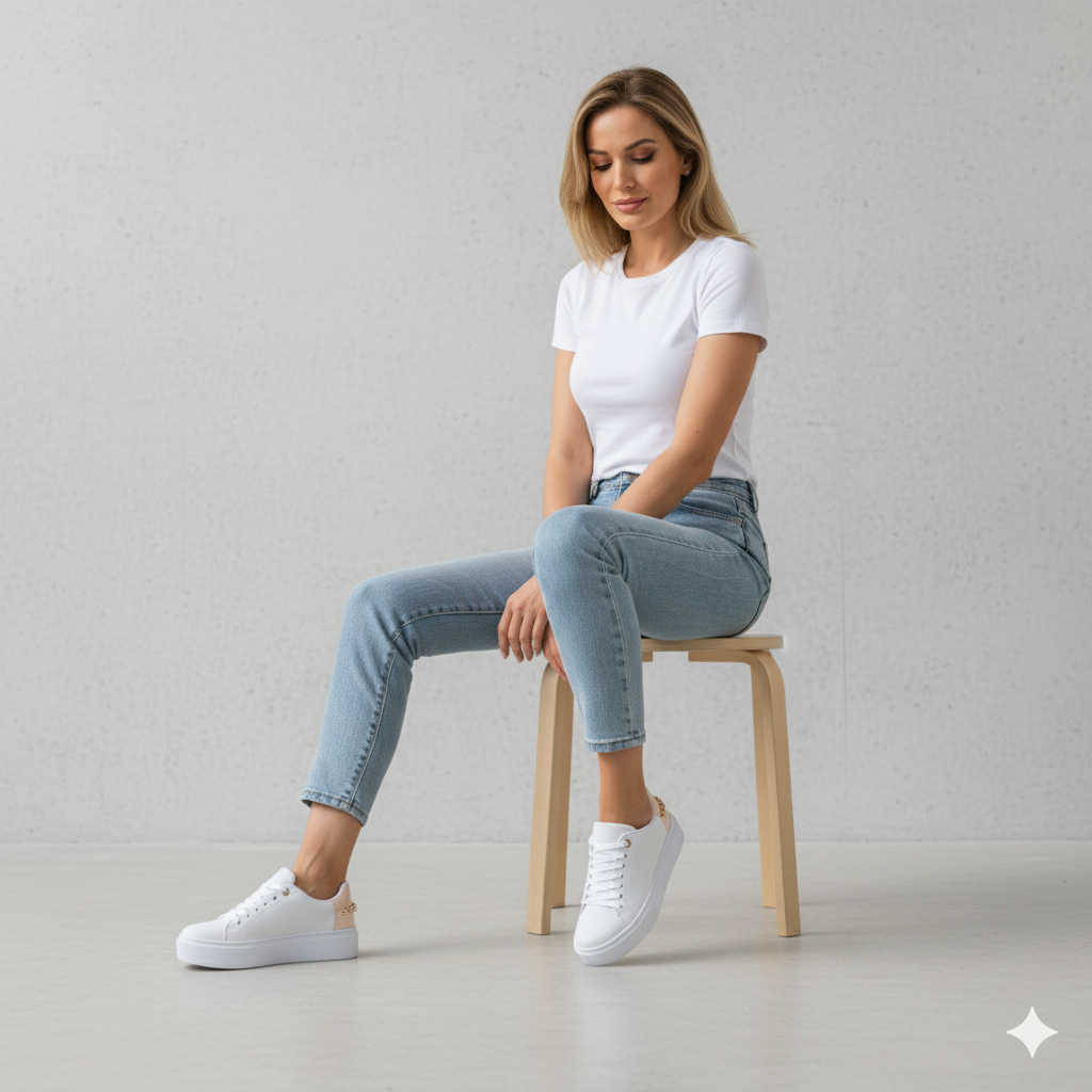 Damen Sneaker mit Plateau Sohle | Elegant & Bequem