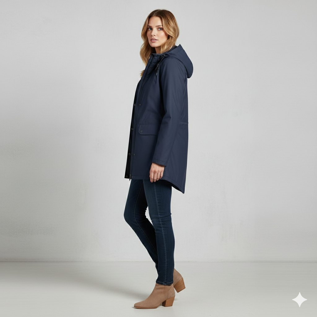 Damen Regenjacke mit Kapuze | Leicht & Wasserdicht | Übergang