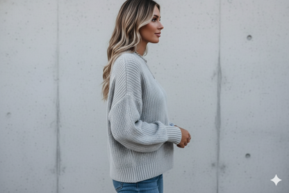 Locker gestrickter Damenpullover | Oversize & Freizeit