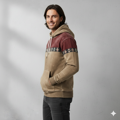 Herren Hoodie mit Muster | Lässig & Warm | Herbst/Winter