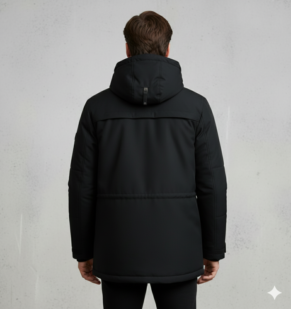 Warmer Herren Wintermantel mit Kapuze | Dick & Funktional
