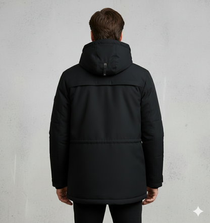Warmer Herren Wintermantel mit Kapuze | Dick & Funktional
