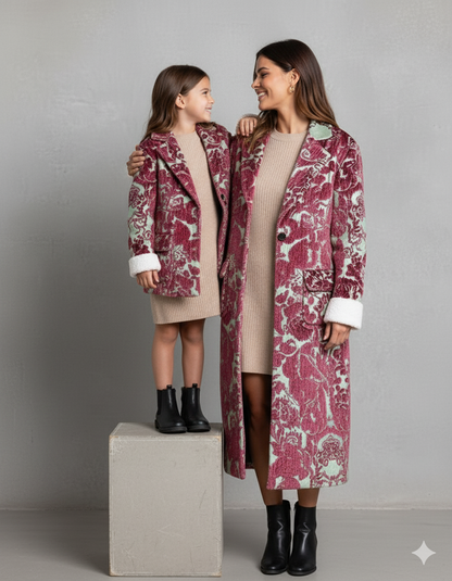 Damen Wollmantel mit Karomuster | Oversize & Warm | Winter