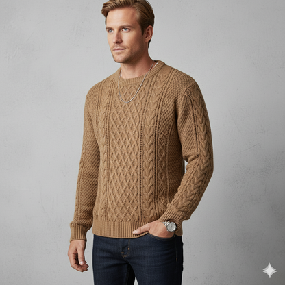 Herren Strickpullover mit Strukturmuster | Modern & Warm | Winter