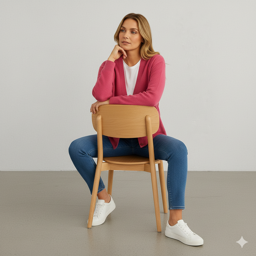 Damen Strickjacke mit V-Ausschnitt | Herbst & Übergang