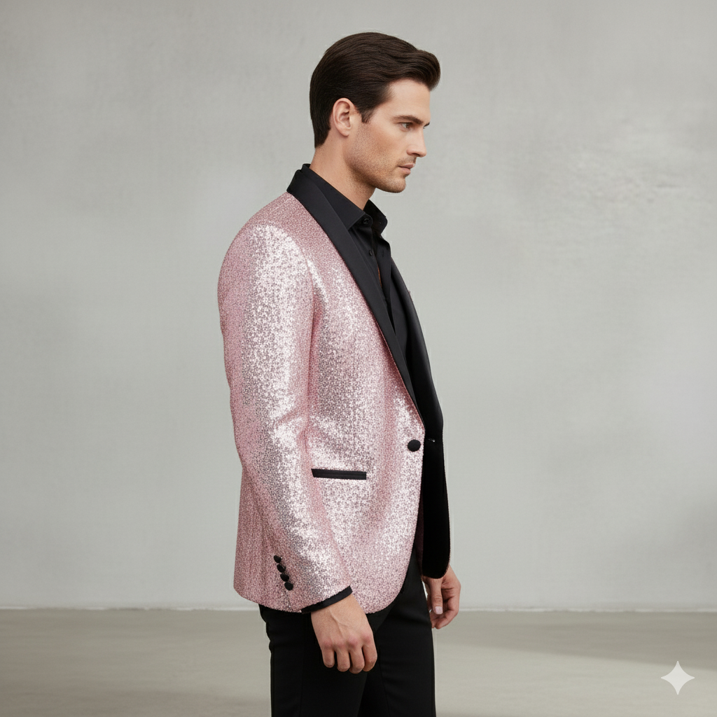 Herren Sakko mit Pailletten | Festlich & Elegant | Slim Fit