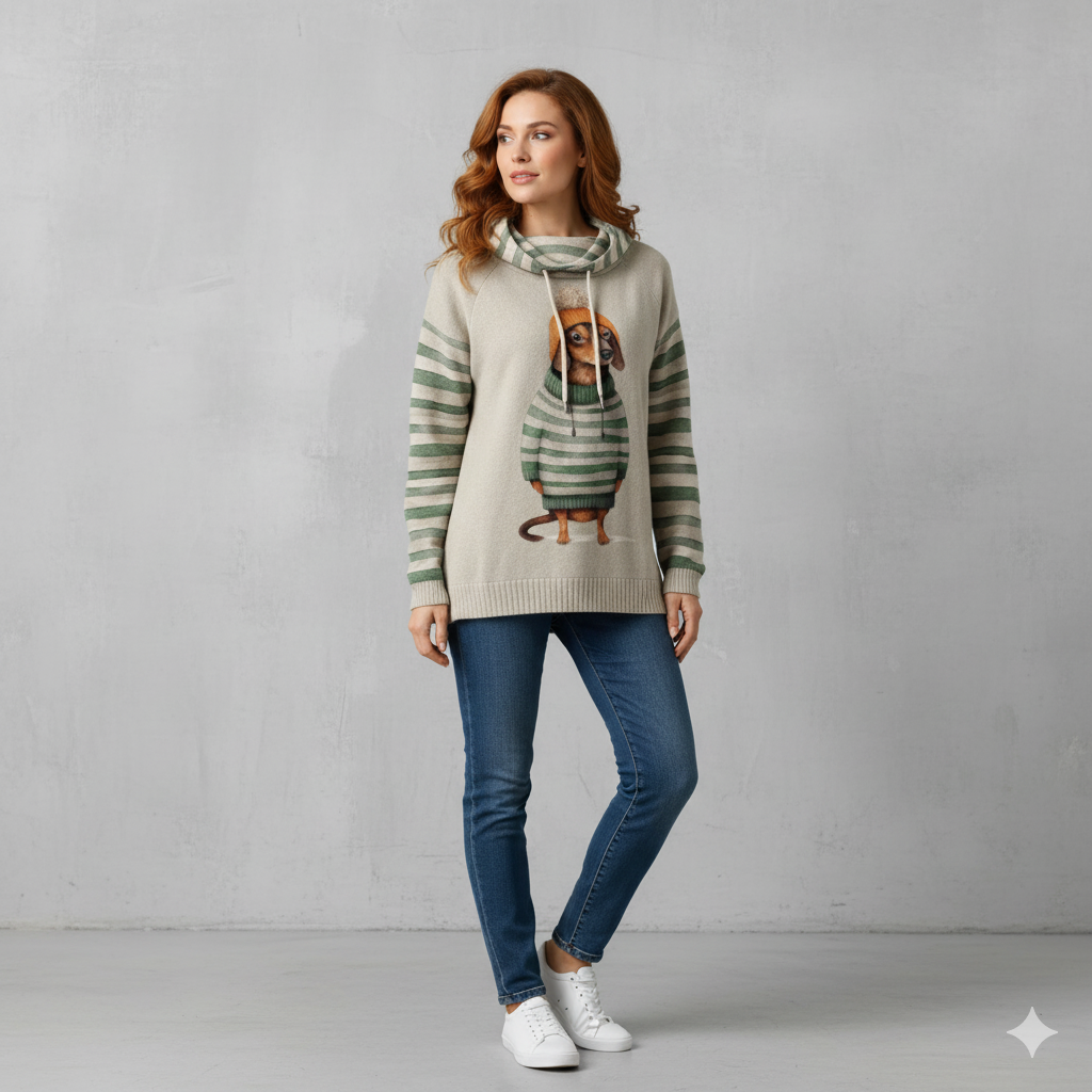 Weicher Damen Hoodie mit Tierprint