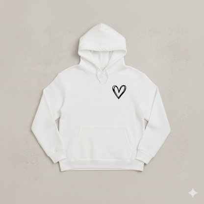 Damen Hoodie mit Herz Print | Lässig & Bequem