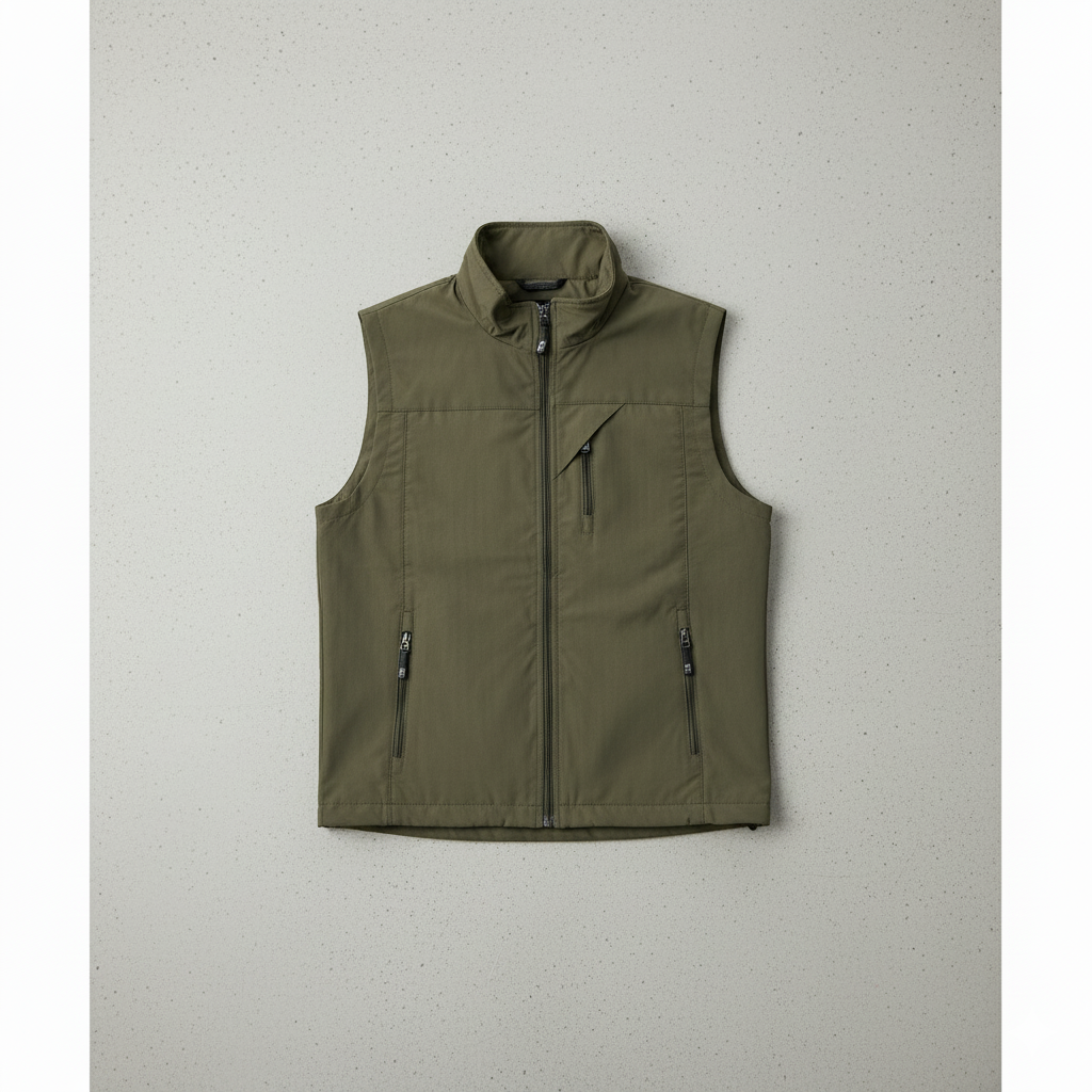 Herren Outdoor Weste mit Reißverschluss | Leicht & Atmungsaktiv