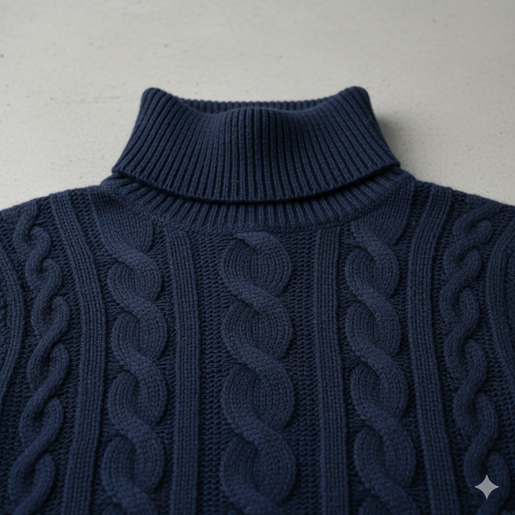Feiner Herren Strickpullover mit Rollkragen