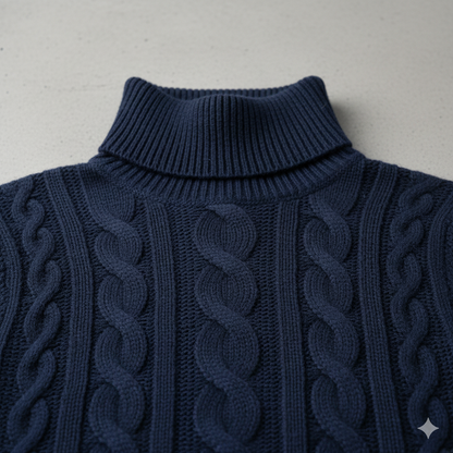 Feiner Herren Strickpullover mit Rollkragen