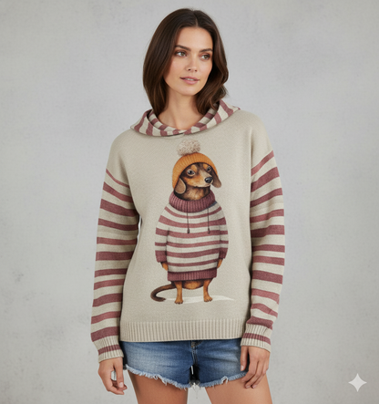 Weicher Damen Hoodie mit Tierprint