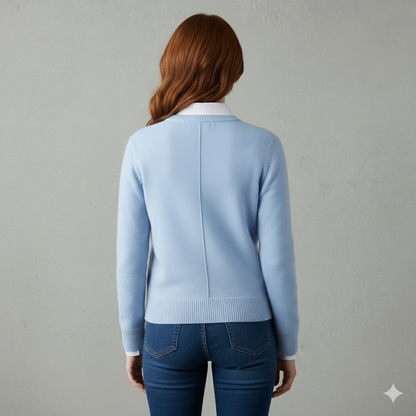 Kuscheliger Damen Strickpullover mit Rundhalsausschnitt | Winter | Elegant