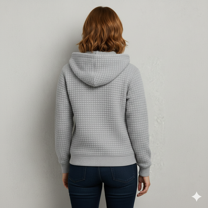 Leichter Damen Kapuzen Strickjacke mit Reißverschluss | Übergang
