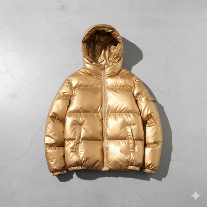 Herren Pufferjacke mit Kapuze | Winter | Warm & Modern