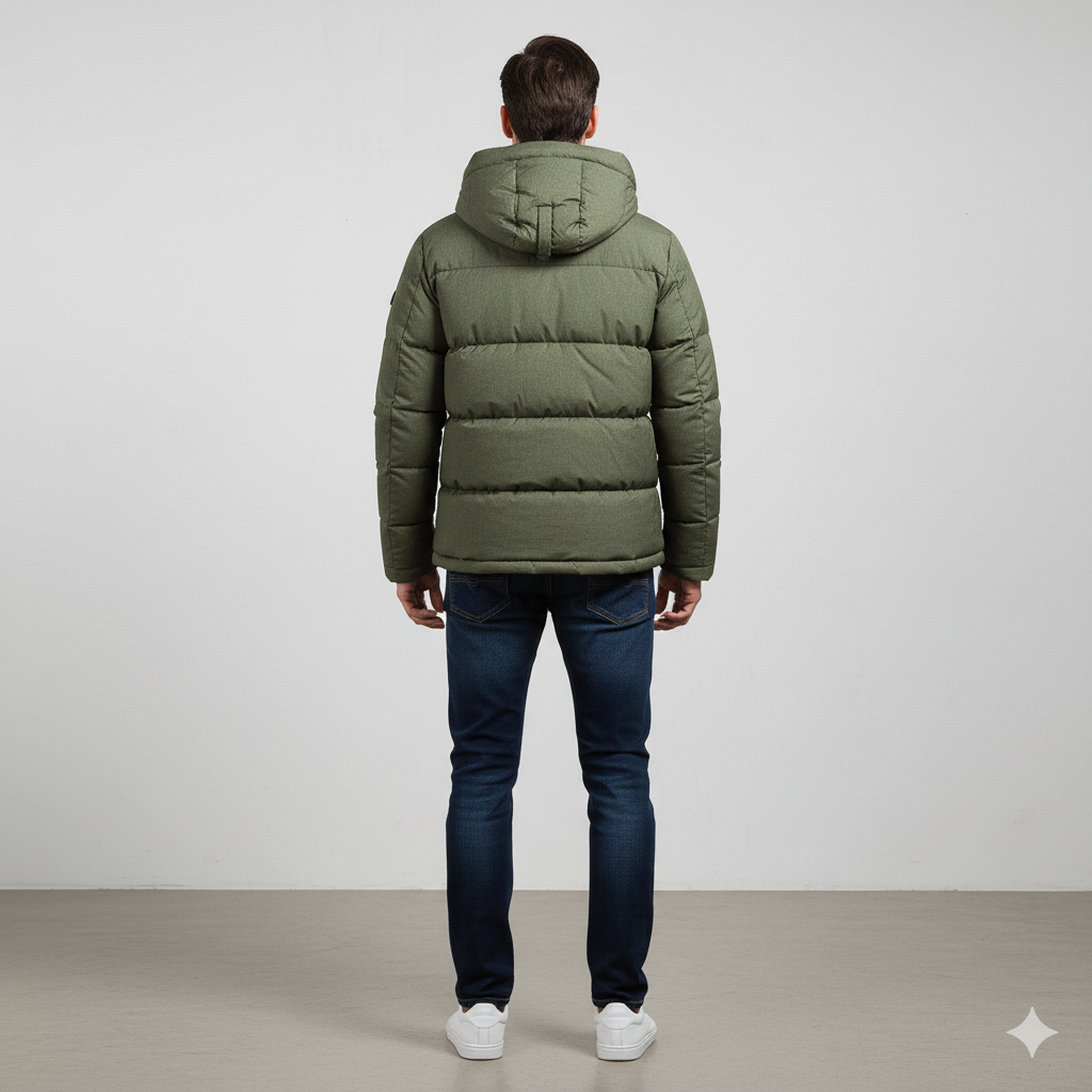 Herren Steppjacke mit Kapuze | Winter | Warm & Atmungsaktiv
