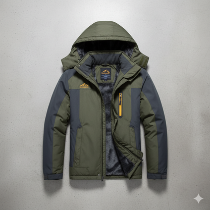 Herren Skijacke mit Kapuze | Winddicht & Warm | Winter Outdoor