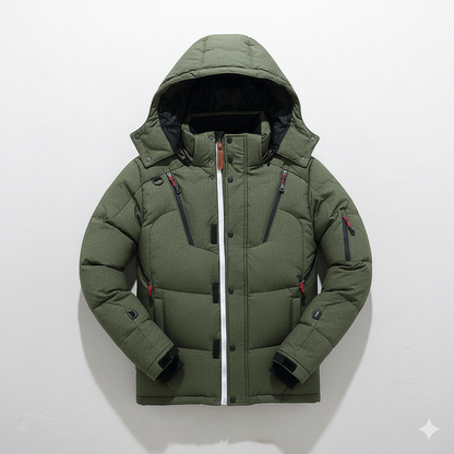 Herren Steppjacke mit Kapuze | Winter | Warm & Atmungsaktiv
