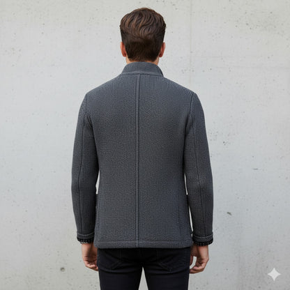Herren Strickjacke mit Stehkragen | Slim Fit | Winter