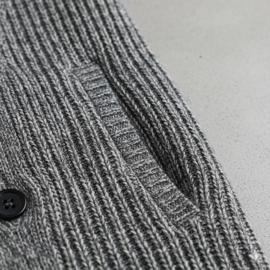 Herren Strickjacke mit Stehkragen | Slim Fit | Winter