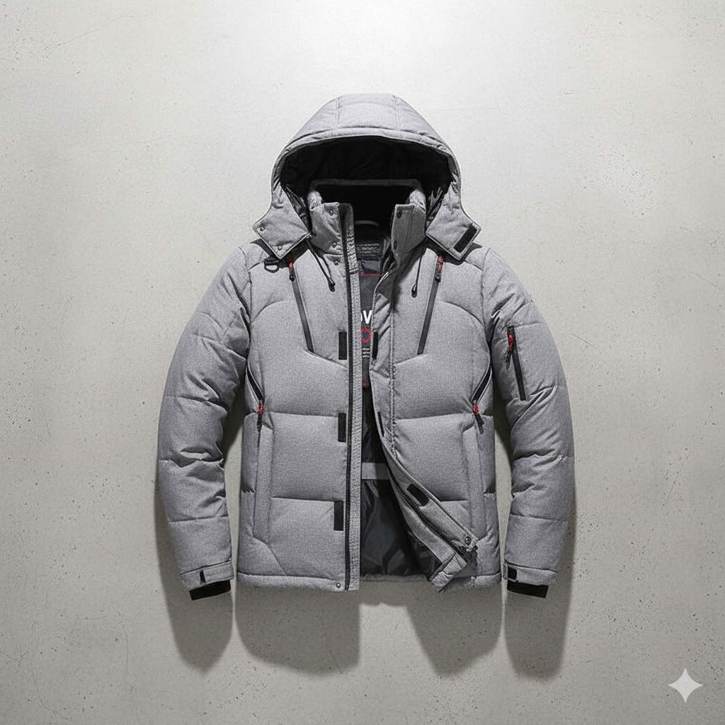 Herren Steppjacke mit Kapuze | Winter | Warm & Atmungsaktiv