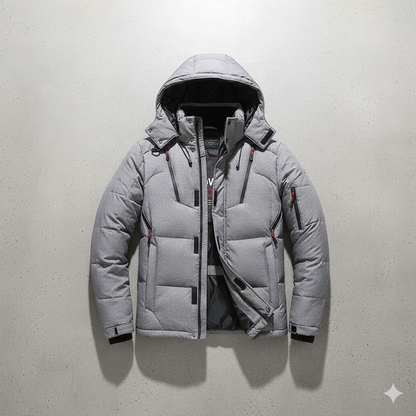 Herren Steppjacke mit Kapuze | Winter | Warm & Atmungsaktiv