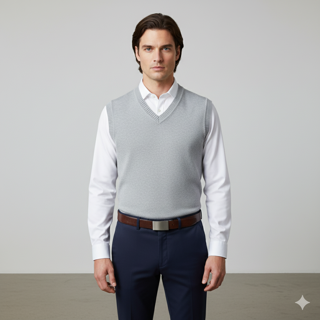 Herren Strickweste im College Stil | Herbst | Übergröße