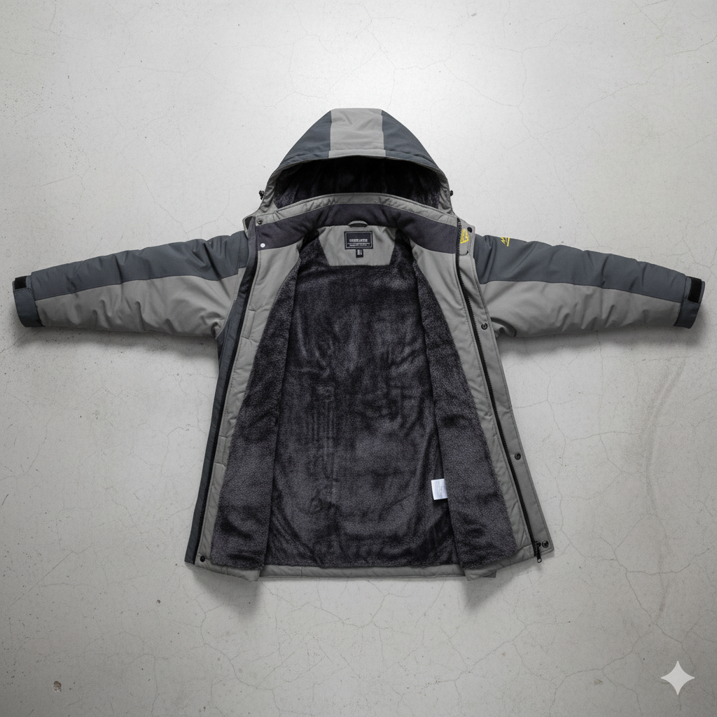 Herren Skijacke mit Kapuze | Winddicht & Warm | Winter Outdoor