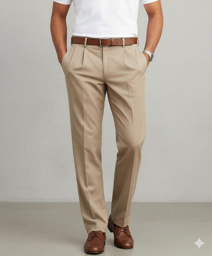 Klassische Herren Stoffhose | Regular Fit & Knitterarm