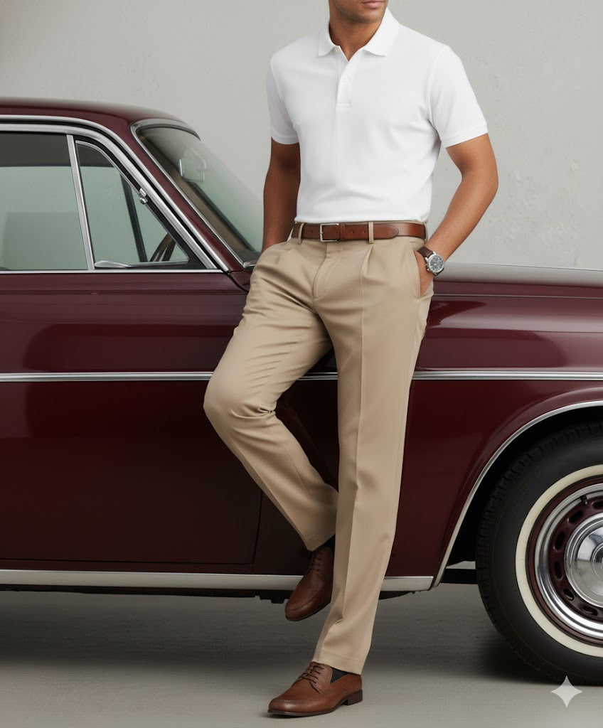 Klassische Herren Stoffhose | Regular Fit & Knitterarm