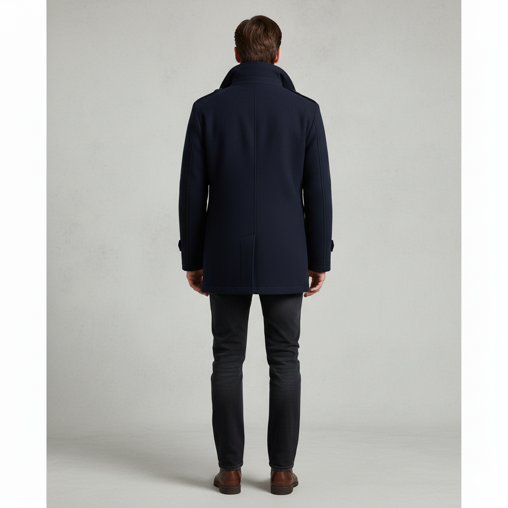 Eleganter Herren Wollmantel mit Stehkragen | Winter | Warm