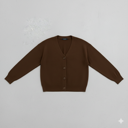 Damen Strickjacke mit V-Ausschnitt | Herbst & Übergang