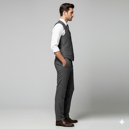 Herren Weste mit Fischgrätenmuster | Elegant & Modern | Herbst/Winter