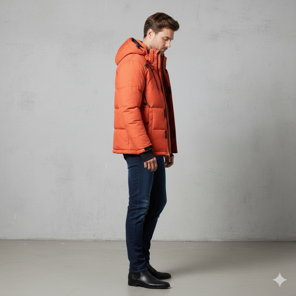 Warme Herren Daunenjacke mit Kapuze | Winter | Outdoor