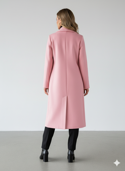 Damen Mantel mit Reverskragen | Doppelreihig & Elegant | Herbst/Winter