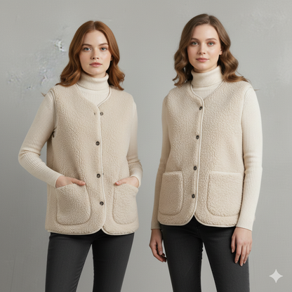 Kuschelige Damenweste aus Plüsch | Warm & Bequem für Herbst/Winter