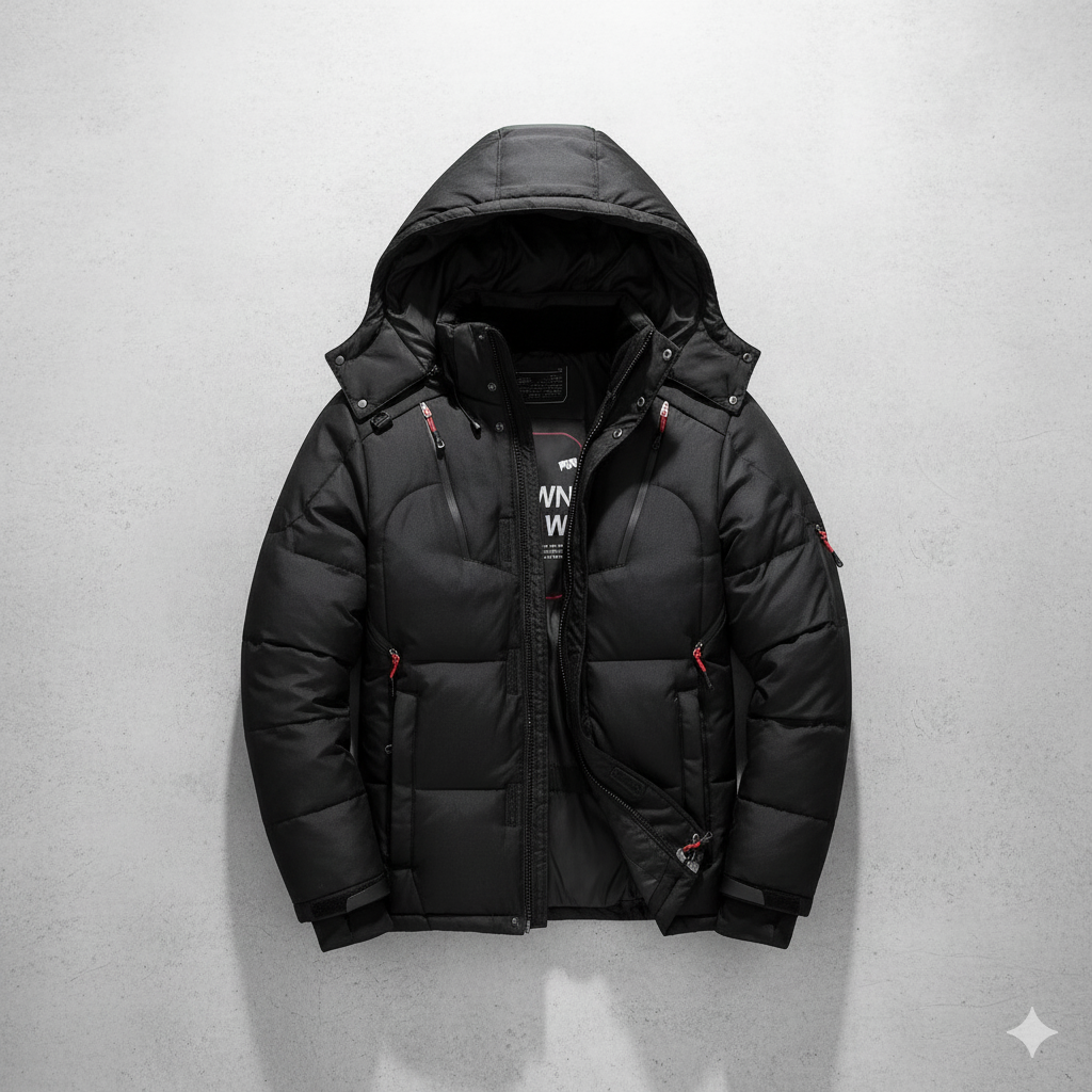 Warme Herren Daunenjacke mit Kapuze | Winter | Outdoor