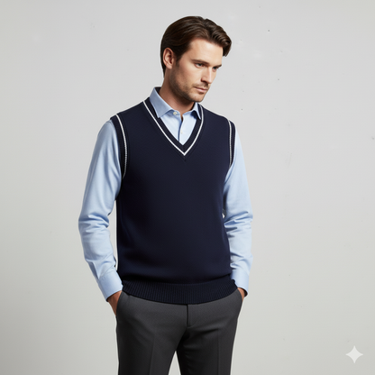 Herren Strickweste im College Stil | Herbst | Übergröße