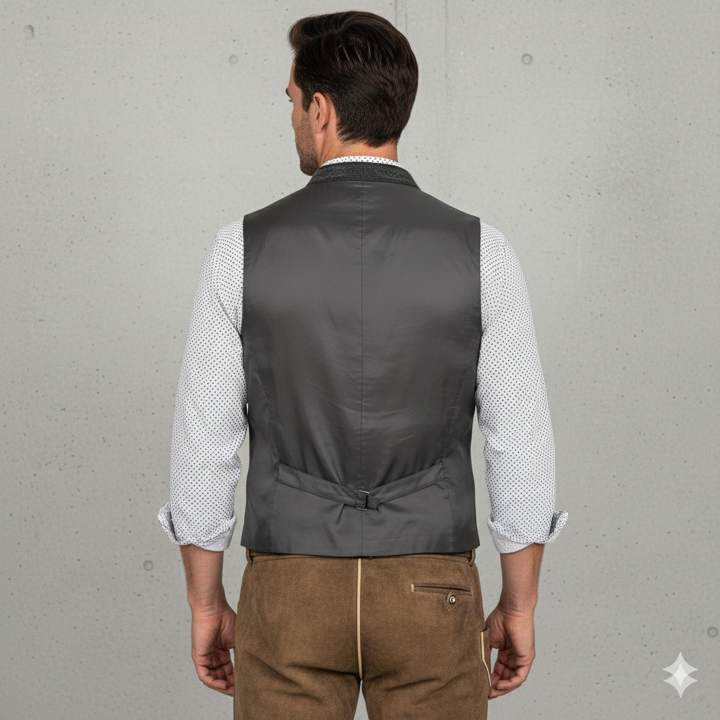 Traditionelle Herren Weste mit Stehkragen | Elegant | Oktoberfest