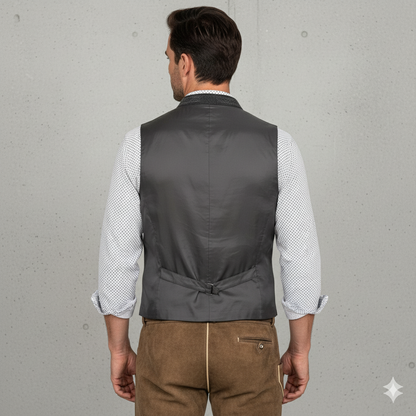 Traditionelle Herren Weste mit Stehkragen | Elegant | Oktoberfest