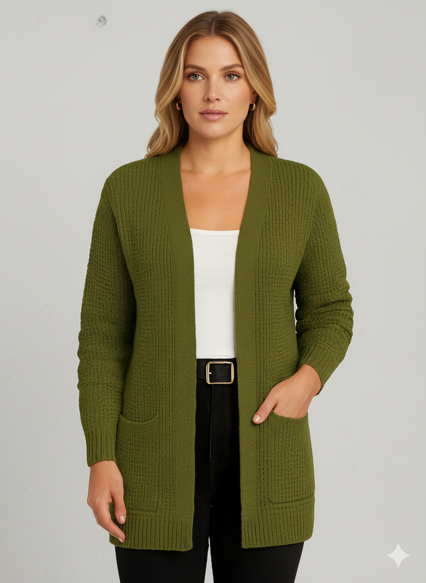 Damen Strickjacke mit Taschen | Locker & Warm | Herbst/Winter