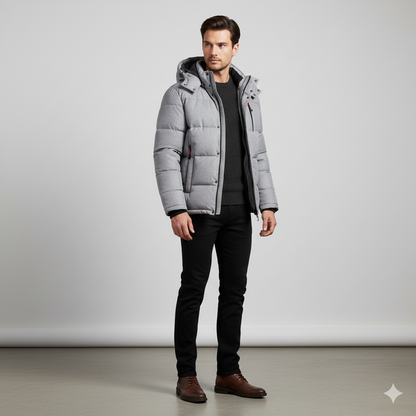 Warme Herren Daunenjacke mit Kapuze | Winter | Outdoor