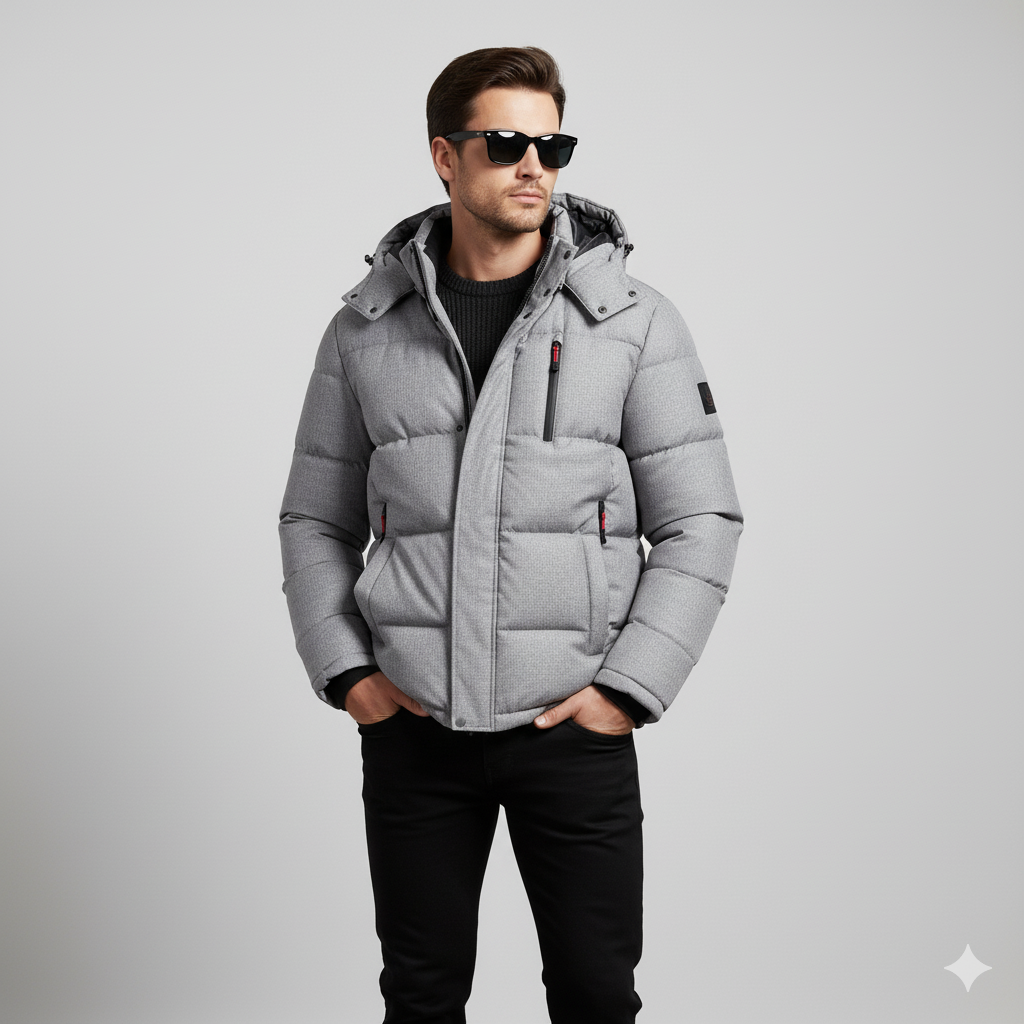 Warme Herren Daunenjacke mit Kapuze | Winter | Outdoor