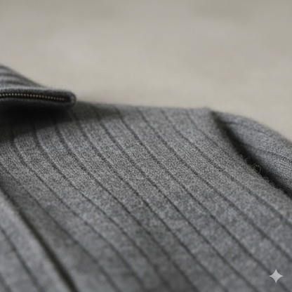 Herren Wollpullover mit Reißverschlusskragen | Elegant | Winter