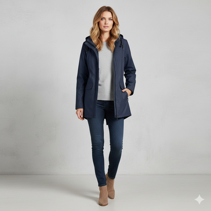 Damen Regenjacke mit Kapuze | Leicht & Wasserdicht | Übergang